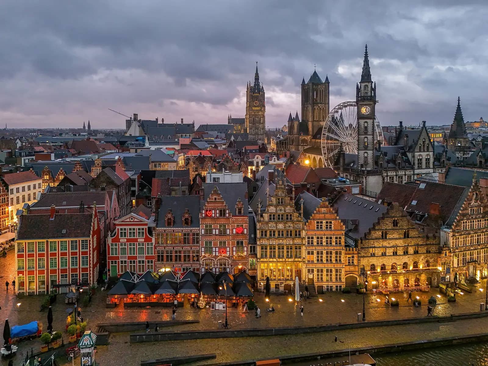 Graslei, Ghent, Belgium
